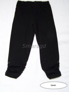 Legíny 3/4 gumička + knoflík černé
