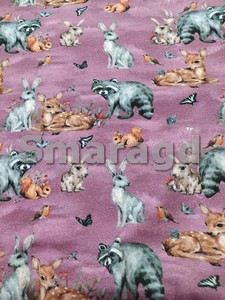 Dětské pyžamko Lesní zvířátka s fialkovoui