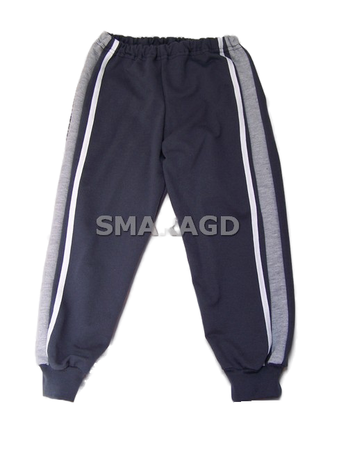 Tepláky do nápletu s proužkem - tmavší šedá + sv. šedá