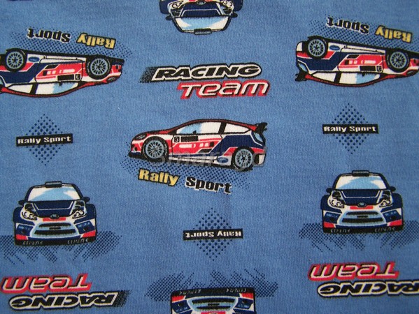 Dětské pyžamko auta středně modré