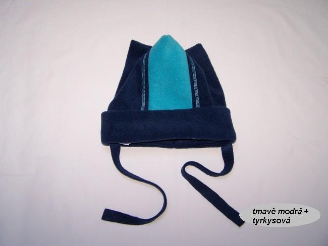 Čepice - zima -vázání, 3rohy - kluci
