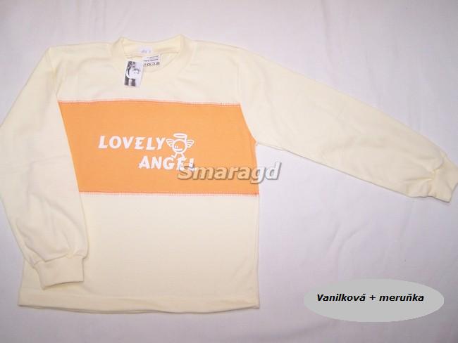 Triko dl. rukáv LOVELY ANGEL meruňka + smetana