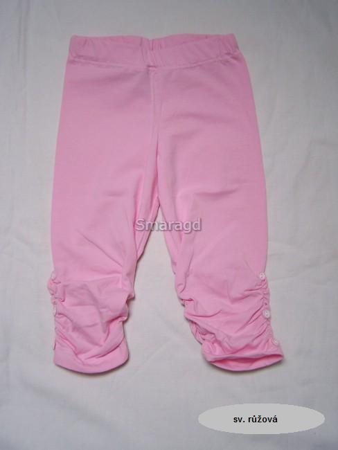 Legíny 3/4 gumička + knoflík smetanové