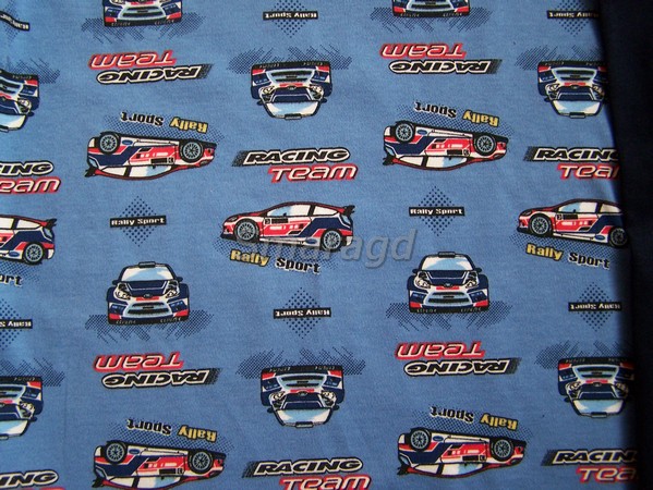 Dětské pyžamko auta středně modré