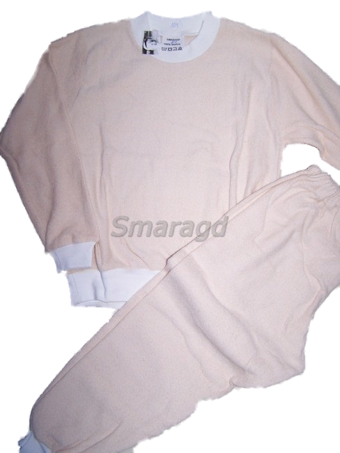 Dětské pyžamo elastické froté - smetanové