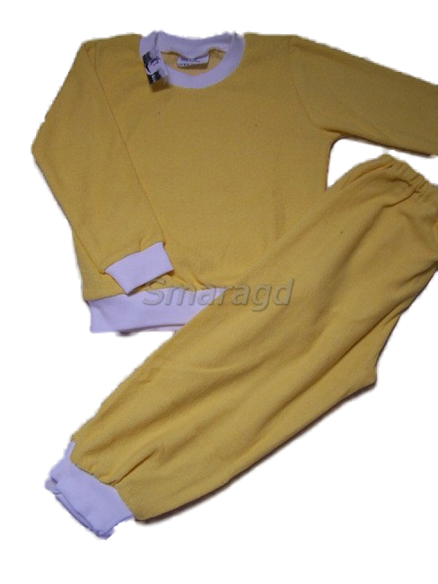 Dětské pyžamo elastické froté - žluté