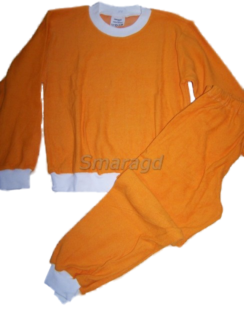 Dětské pyžamo elastické froté - mocca + béž. melé