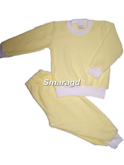 Dětské pyžamo elastické froté - vanilkové