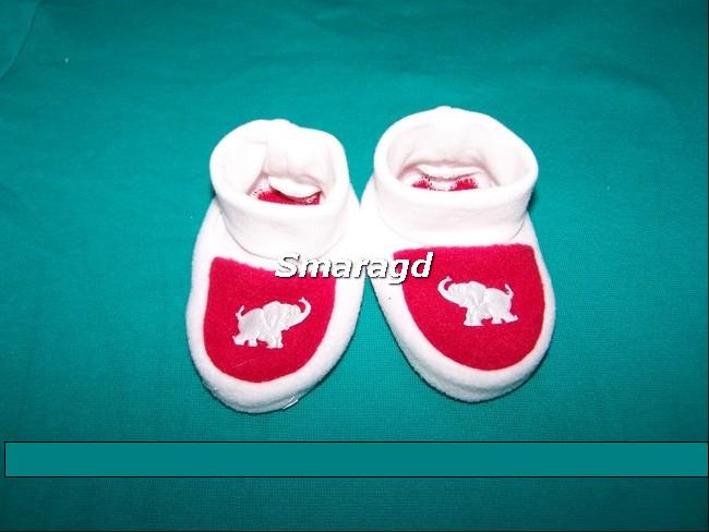 Bačkorky do kočárku celé bílé