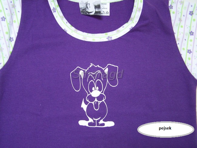 Pyžamo letní fialové Pejsek