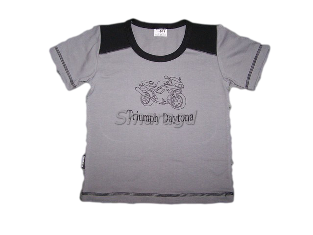 Tričko kr. rukáv Triumph Daytona šedá + černá