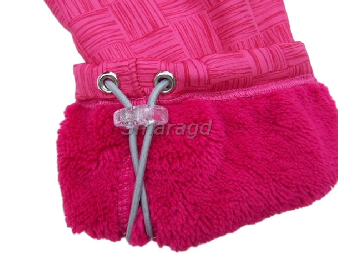 Zateplené šusťákové kalhoty růžové