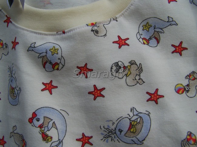 Dětské pyžamo vanilkové Delfíni