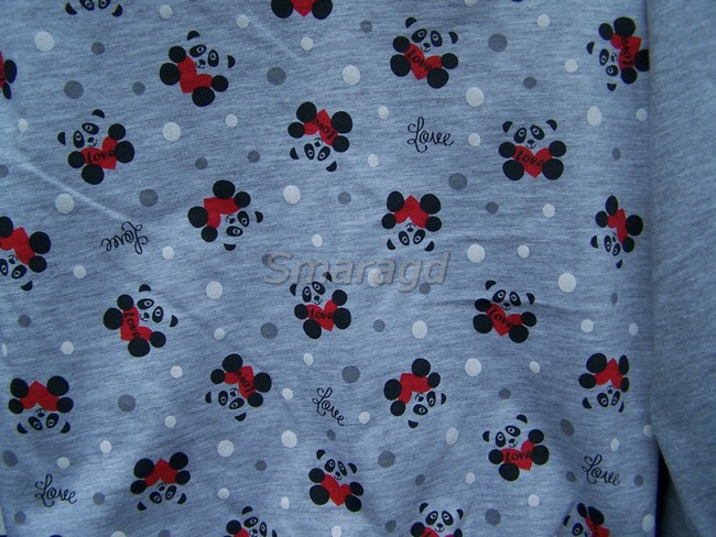 Dětské pyžamo šedé melé PANDA