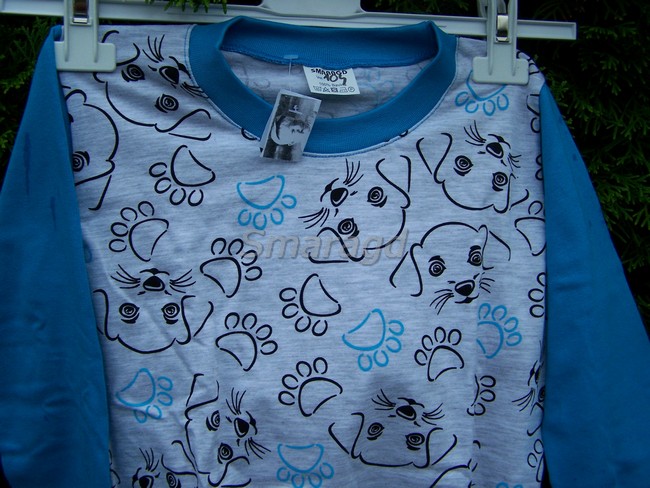 Dětské pyžamo tyrkysové Pejsek a tlapky