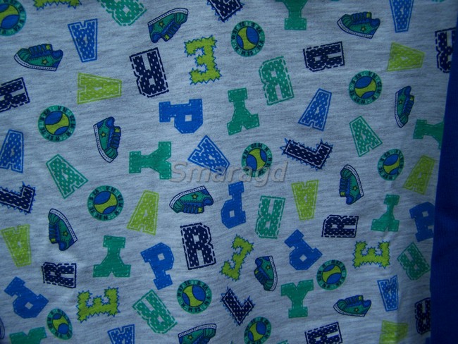 Dětské pyžamo PÍSMENA středně modré