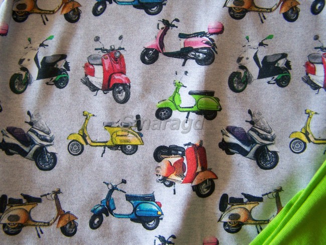 Dětské pyžamo Motorky kiwi