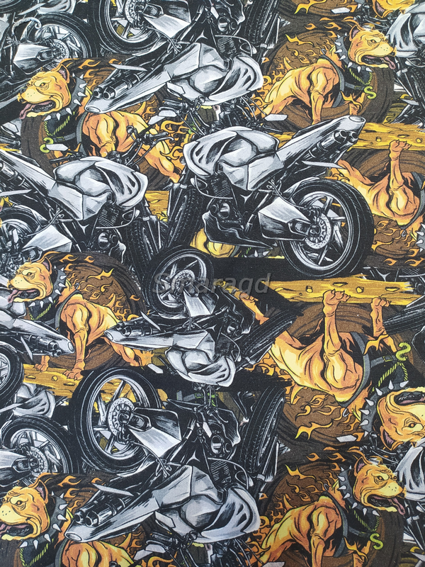 Dětské pyžamo Motorkář s šedou