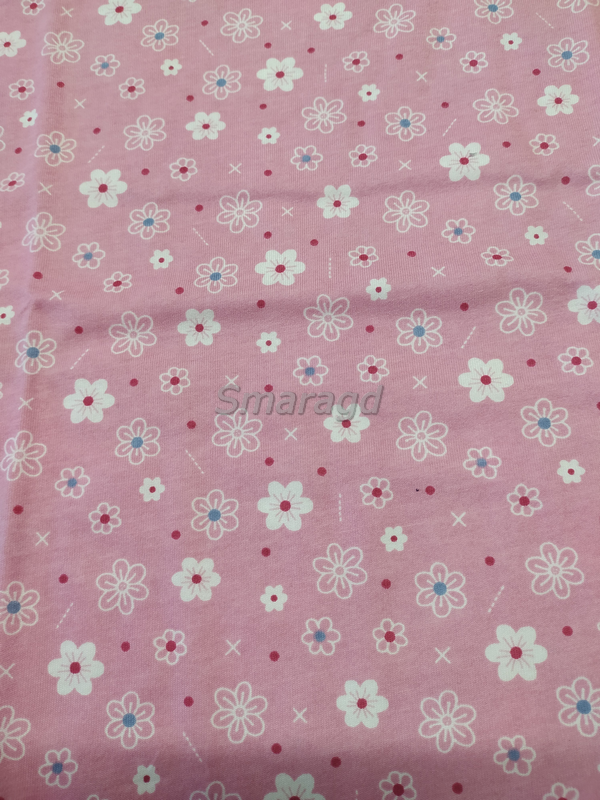 Noční košile dlouhý rukáv Starorůžové kytičky