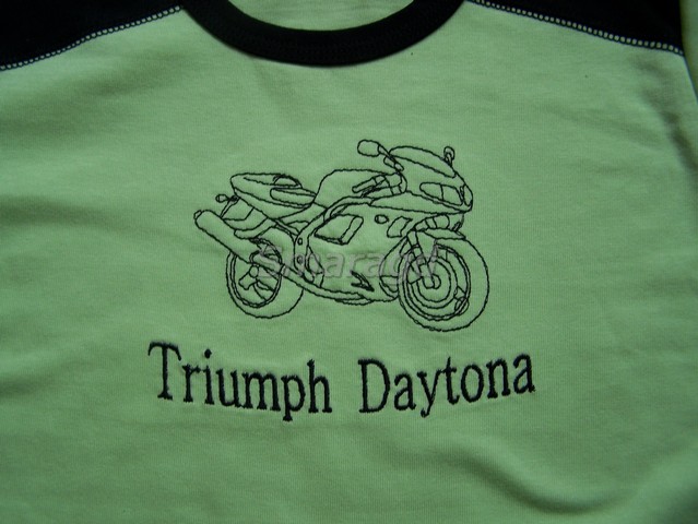 Tričko kr. rukáv Triumph Daytona kiwi + černá