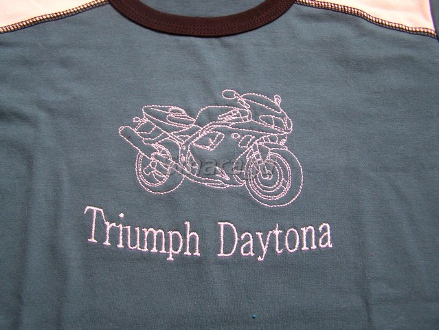 Tričko kr. rukáv Triumph Daytona tm.zelená + vanilka