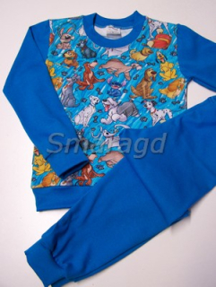 Dětské pyžamko Zvířátka na tyrkysu